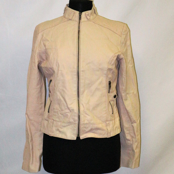 FJ Jackets & Blazers - 👑HP👑 Vtg FJ Rose Pink Leather Motorcycle Jacket